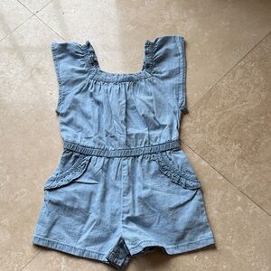 Cat & Jack Light Blue Ruffled Romper